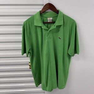 Lacoste Polo Shirt Mens Size 8 Green Croc Logo Short Sleeve Cotton
